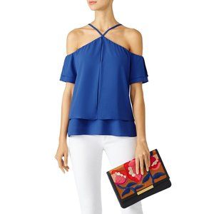 COOPER & ELLA Blue Chole Halter Top in S